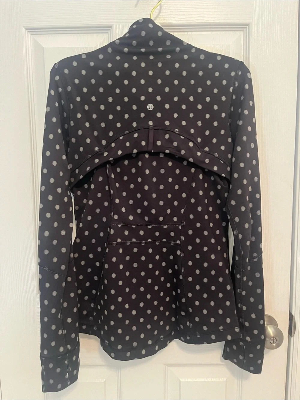 Lululemon Define Jacket Ghost Dot Black Slate | Size 8 | Thumbholes Full Zip